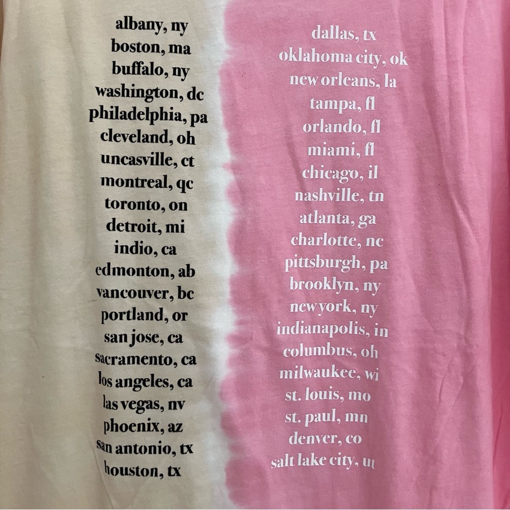 ARIANA GRANDE Sweetener Thank U Next World Tour SWT Split Color T-Shirt XL NEW - Picture 9 of 10